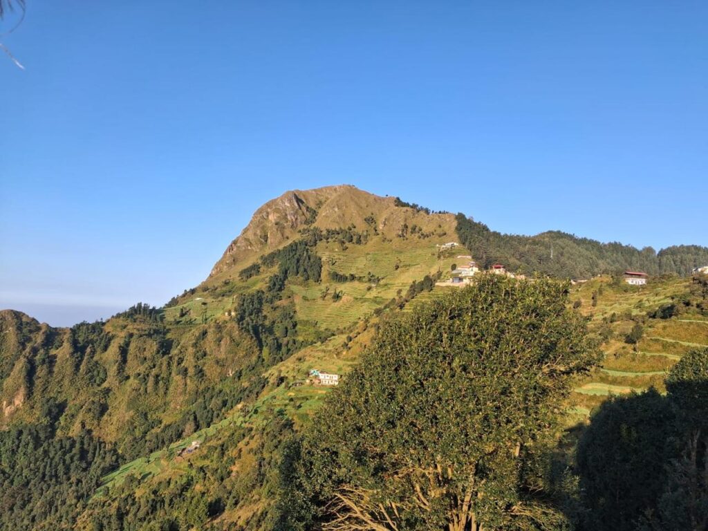 Panoramic view of Mount Vista Resort nestled in peaceful mountain landscapes